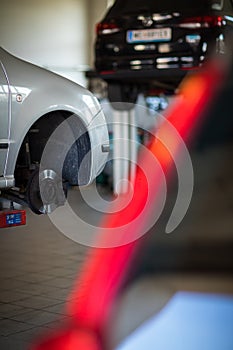 Tyre change - wheel balancing or repair and change car tire