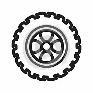 Tyre II icon vector