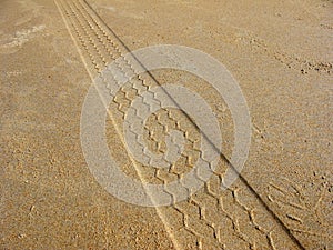 Tyre Marks on Beach Sand