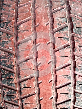 Tyre.Old Used Tyre.A closeup of a black tire.