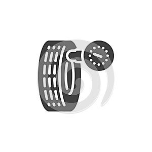 Tyre pressure gauge vector icon
