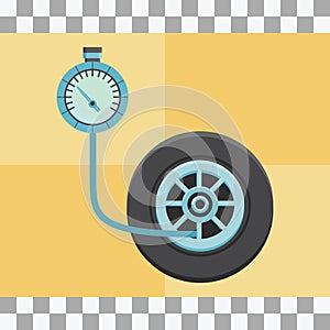 tyre pressure gauge. Vector illustration decorative design