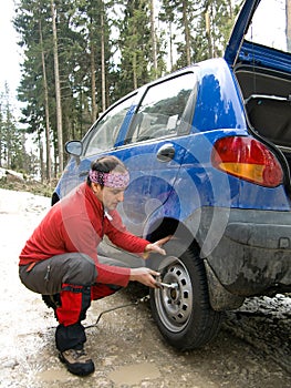 Tyre puncture photo