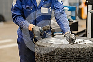 Tyre repair working shop