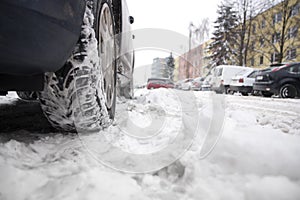 Tyre in snow