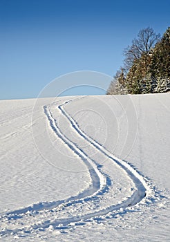 Tyre Track in the Snow