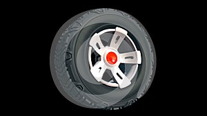 Tyre wheels 3D render
