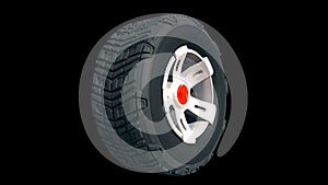 Tyre wheels 3D render