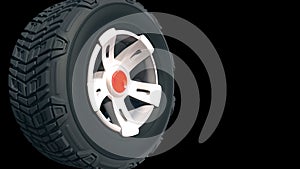 Tyre wheels 3D render