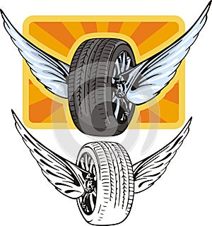 Tyre with wings