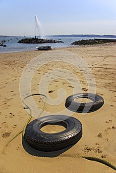 Tyres in the Beach