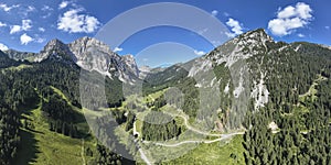 Tyrolean alps with soil with the managed hut musauer alm