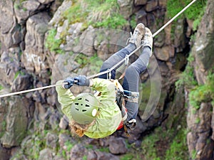 Tyrolean traverse