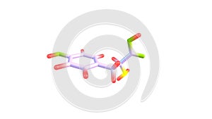 Tyrosine molecule rotating video Full HD