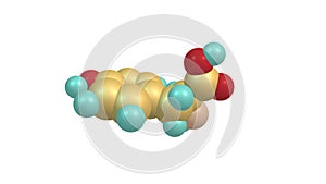 Tyrosine molecule rotating video Full HD