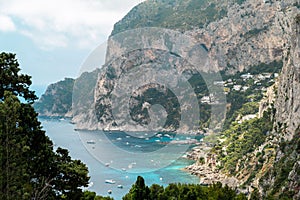 Tyrrhenian sea coast of Capri, Italy