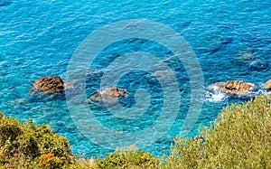 Tyrrhenian sea landscape, Campania, Italy