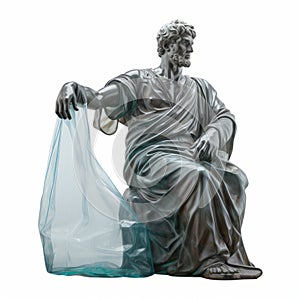 Tyrus Statue: Photorealistic Pastiche Of Biblical Grandeur With Bag