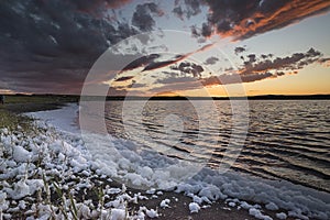 Decline on the brine lake Svatikovo