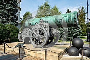 The Tzar Cannon of the Moscow Kremlin, Russia.