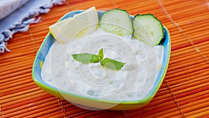 Tzatziki. A creamy cream made from a yogurt and cucumber sauce that the Greeks have been tasting for centuries