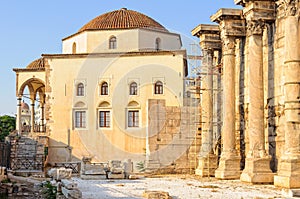 Tzistarakis Mosque and Hadrian's Library - Athens photo