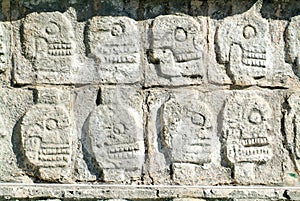 Tzompantli - Wall of Skulls, Chichen Itza