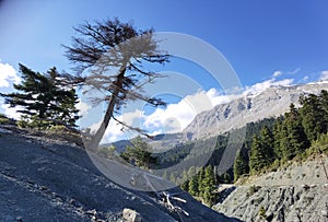 Tzoumerka mountains in spring season in arta perfecture greece