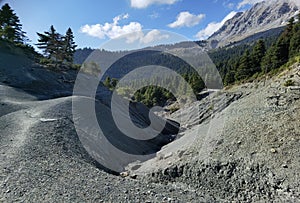 Tzoumerka mountains in spring season in arta perfecture greece