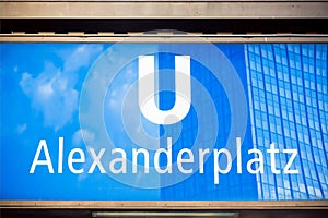 U-Bahn station Alexanderplatz in Berlin