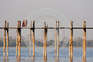 U Bein bridge in Amarapura in Myanmar