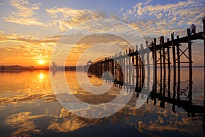 U-Bein Bridge in Mandalay, Myanmar