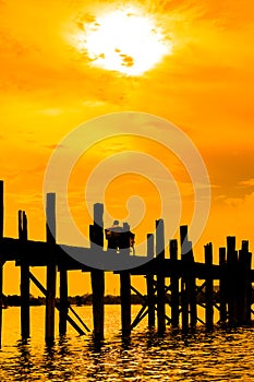 U Bein bridge in Myanmar