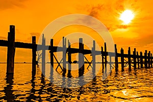 U Bein bridge in Myanmar