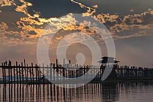 U bein bridge in Myanmar