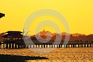 U Bein Bridge Sunset, Myanmar
