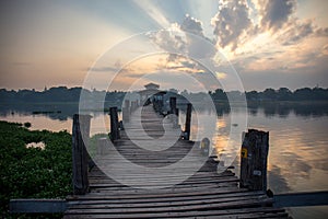 U bein bridge at Taungthaman lake, Amarapura, Myanmar