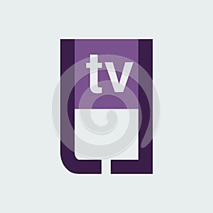 U letter concept logo for TV. Utv letter mark iconic logo vector illustration. Logo vector design.