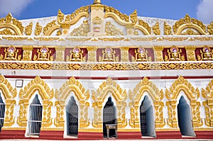 U min Thonze pagoda in Myanmar