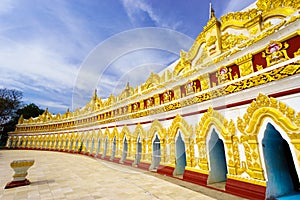 U min Thonze pagoda,Sagaing, Myanmar