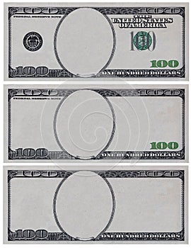 U.S. 100 dollar banknote. Elements