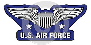 U.S. Air Force Pilot Wings- Vector Pilot Badge Insignia Design