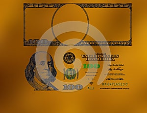U.S. 100 dollar banknote. Elements