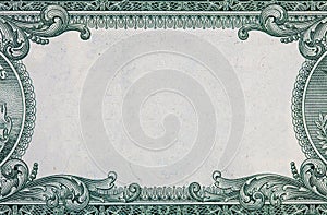 U.S. dollar border with empty middle area