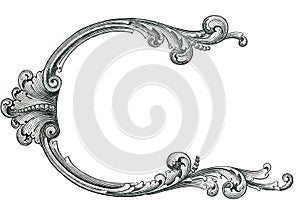 U.S. dollar border with empty middle area