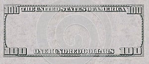 U.S. dollar border with empty middle area