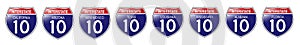 U. S. Interstate 10 Signs, California to Florida