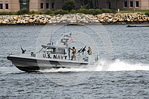 U.S Navy patrol boat in the Long Island Sound