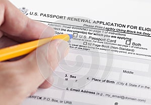U.S. passport renewal application for eligible individuals photo