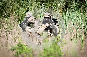 U.S. soldiers on patrol photo